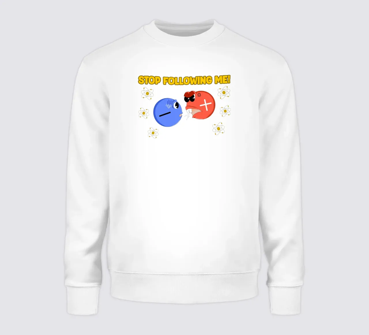 Proton and Electron Funny Science Atom Physics sweatshirt by sillyindustries