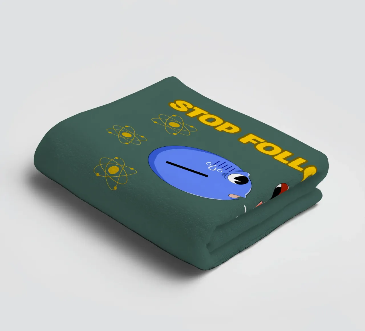 Proton and Electron Funny Science Atom Physics towel by sillyindustries