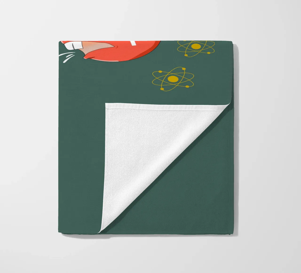 Proton and Electron Funny Science Atom Physics beach towel by sillyindustries