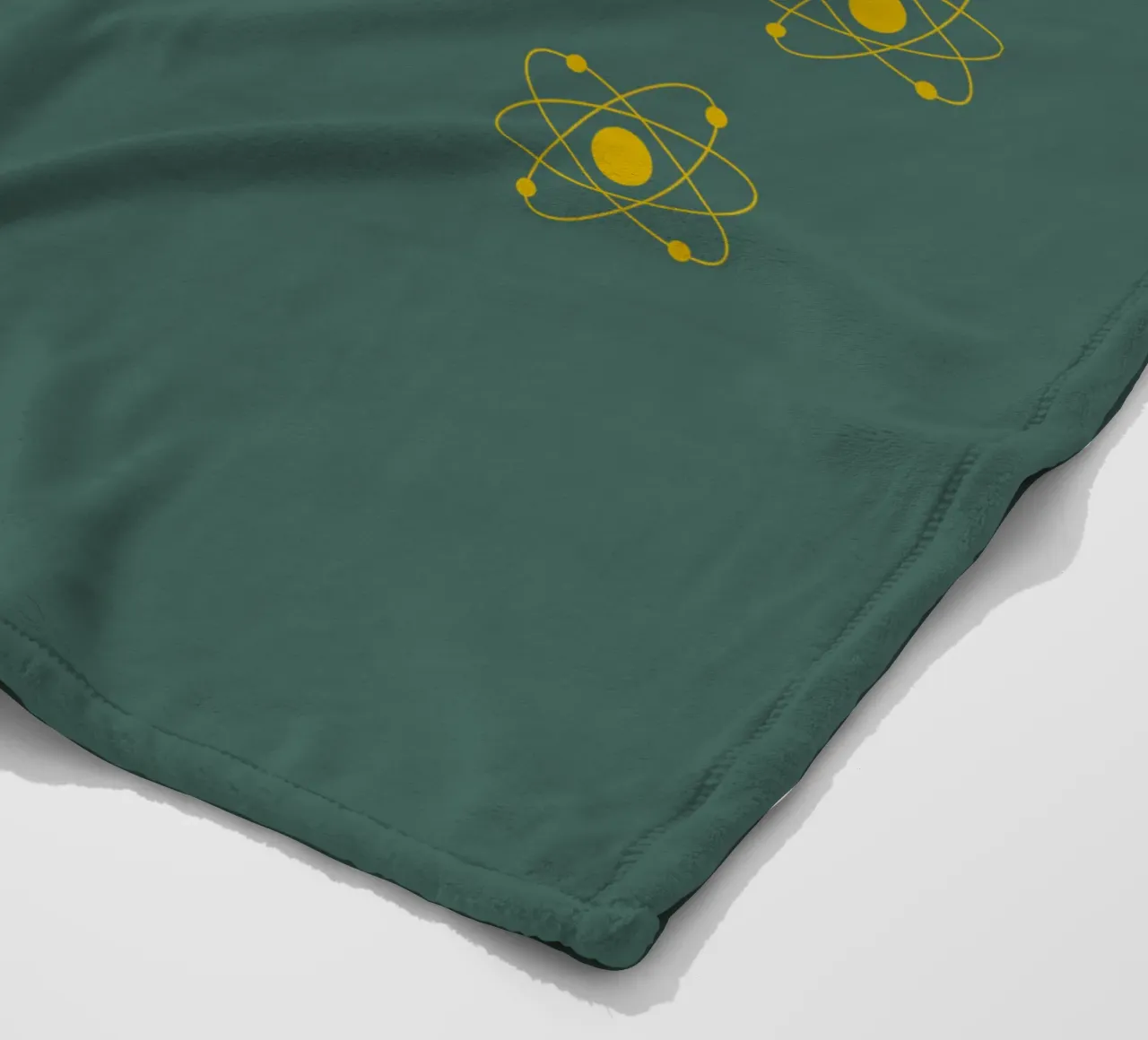 Proton and Electron Funny Science Atom Physics fleece blanket by sillyindustries