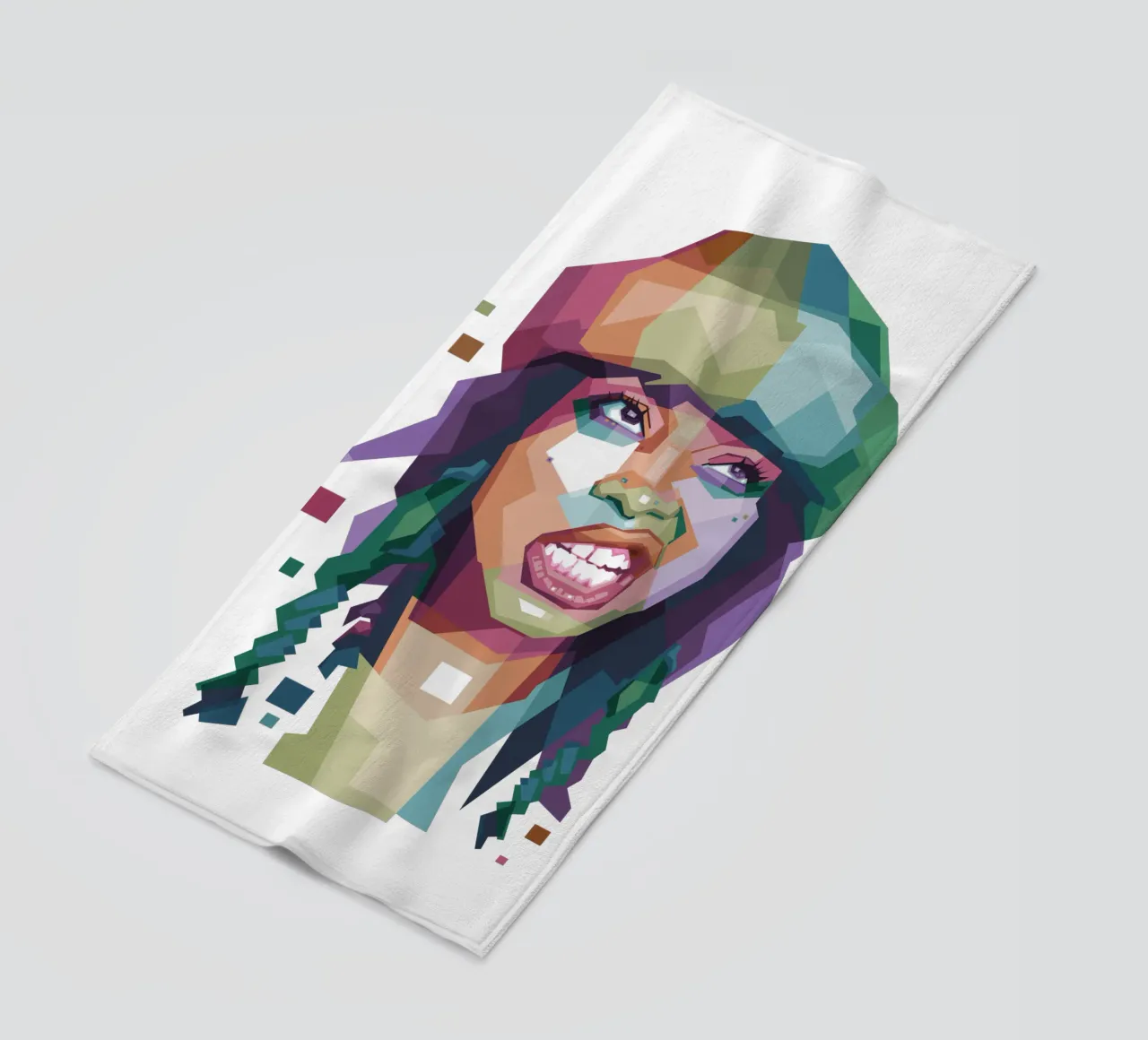 Erykah Badu WPAP di tendenza ora telo mare da Alkahfsmart