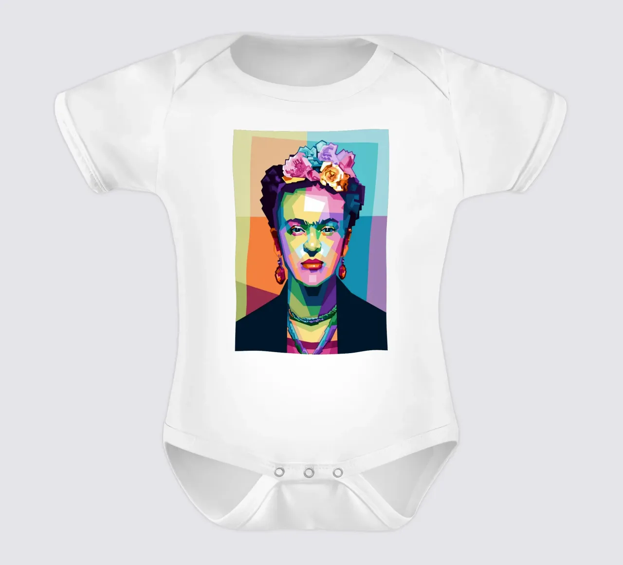 Kahlo WPAP di tendenza ora body neonato maniche corte da Alkahfsmart