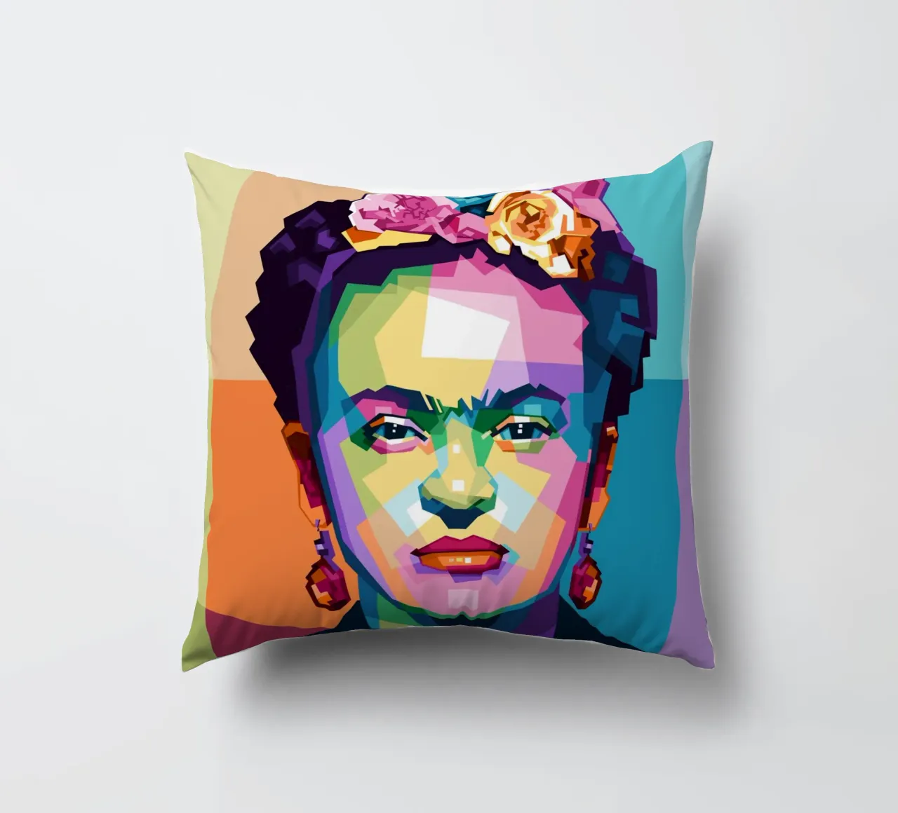 Kahlo WPAP di tendenza ora cuscino da Alkahfsmart