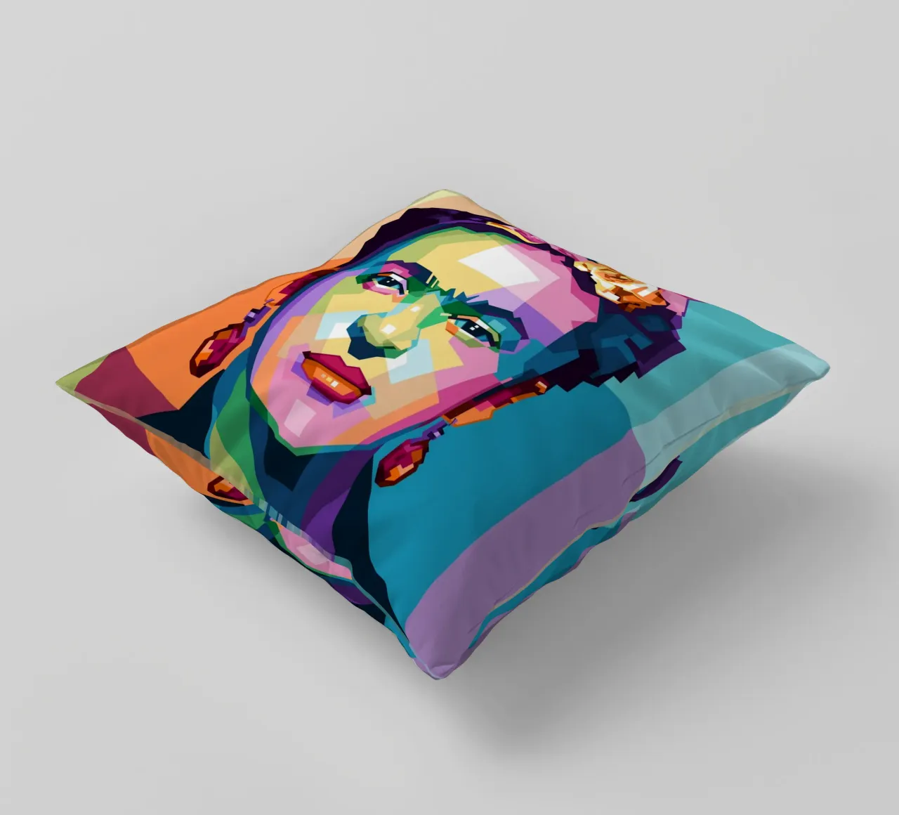 Kahlo WPAP di tendenza ora cuscino da Alkahfsmart