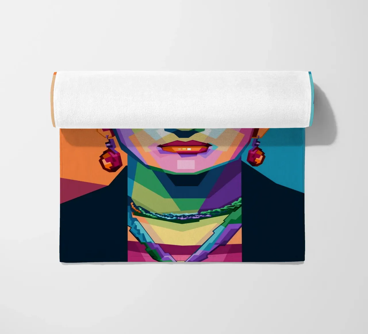 Kahlo WPAP di tendenza ora telo mare da Alkahfsmart