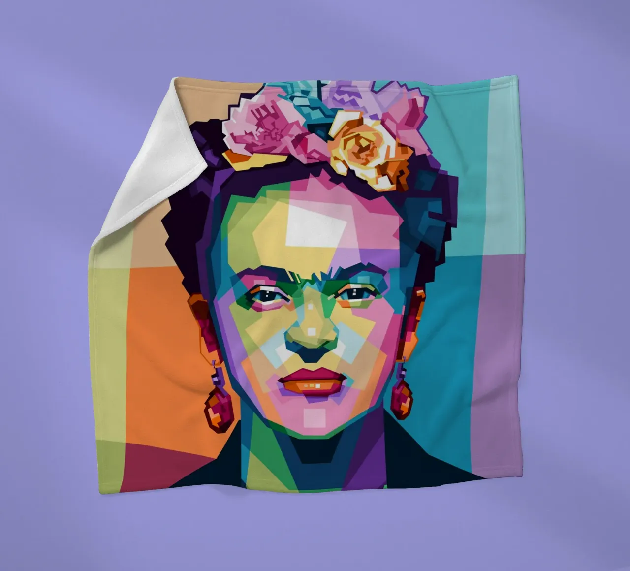 Kahlo WPAP trending now fleece blanket by Alkahfsmart