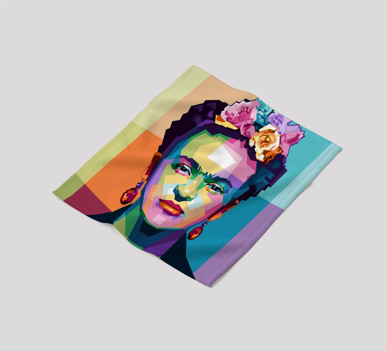 Kahlo WPAP trending now fleece blanket by Alkahfsmart