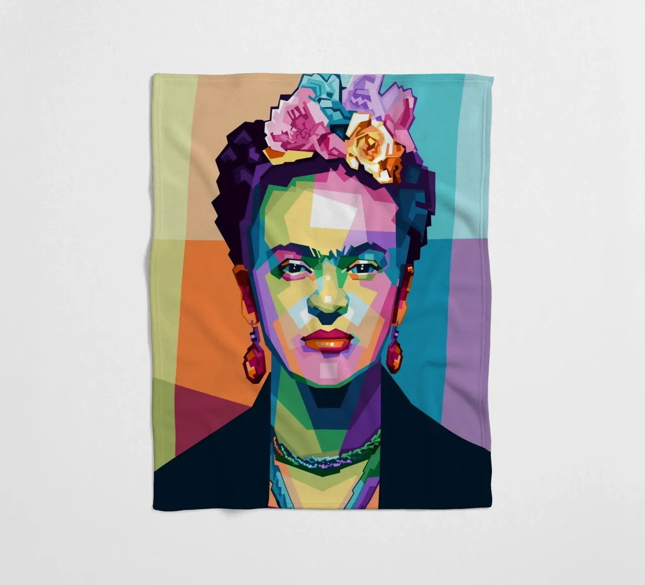 Kahlo WPAP trending now fleece blanket by Alkahfsmart