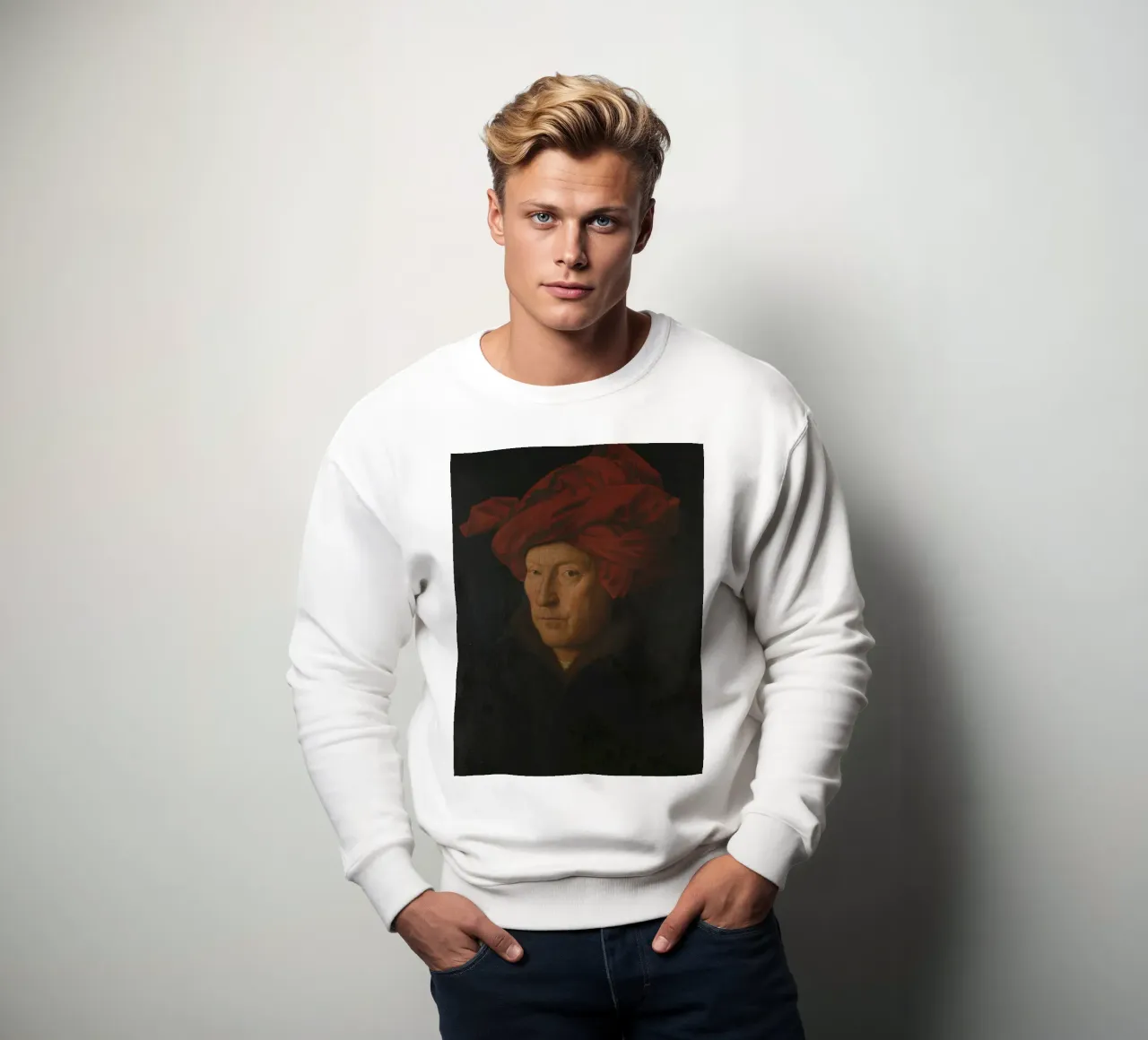 Jan Van Eyck - Ritratto di uomo felpa da William Store