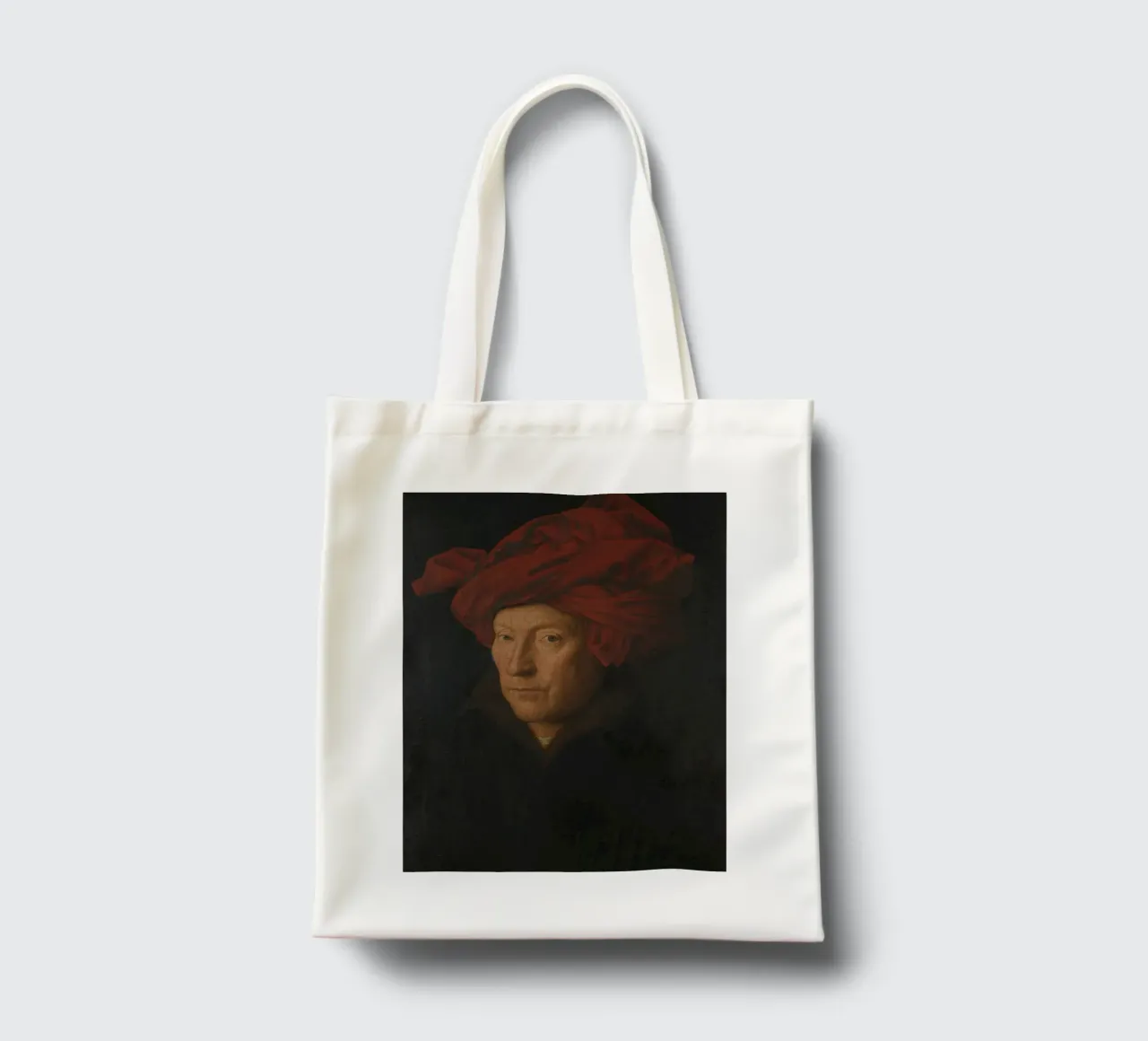 Jan Van Eyck - Porträt eines Mannes Jutebeutel von William Store