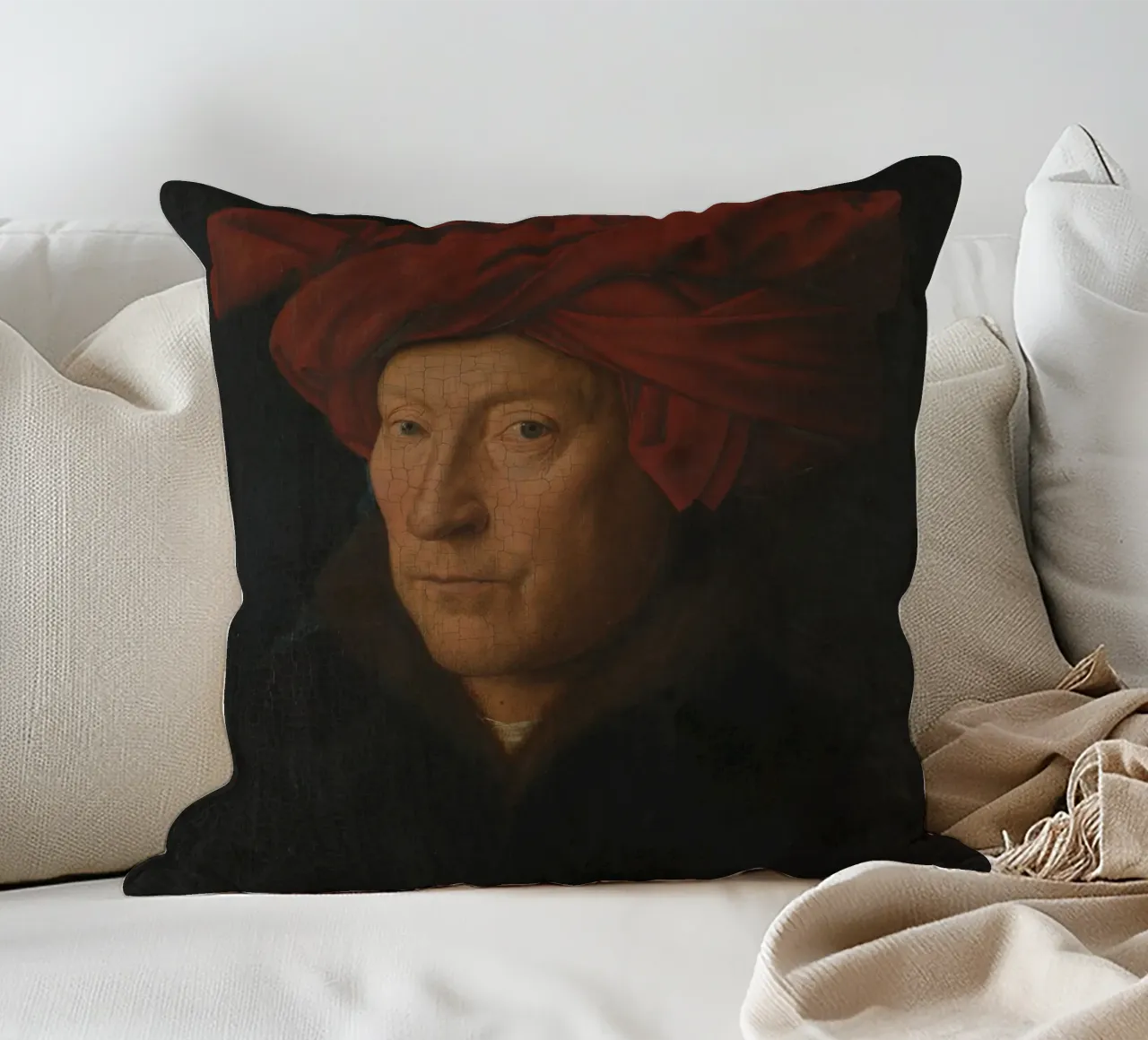 Jan Van Eyck - Ritratto di uomo cuscino da William Store