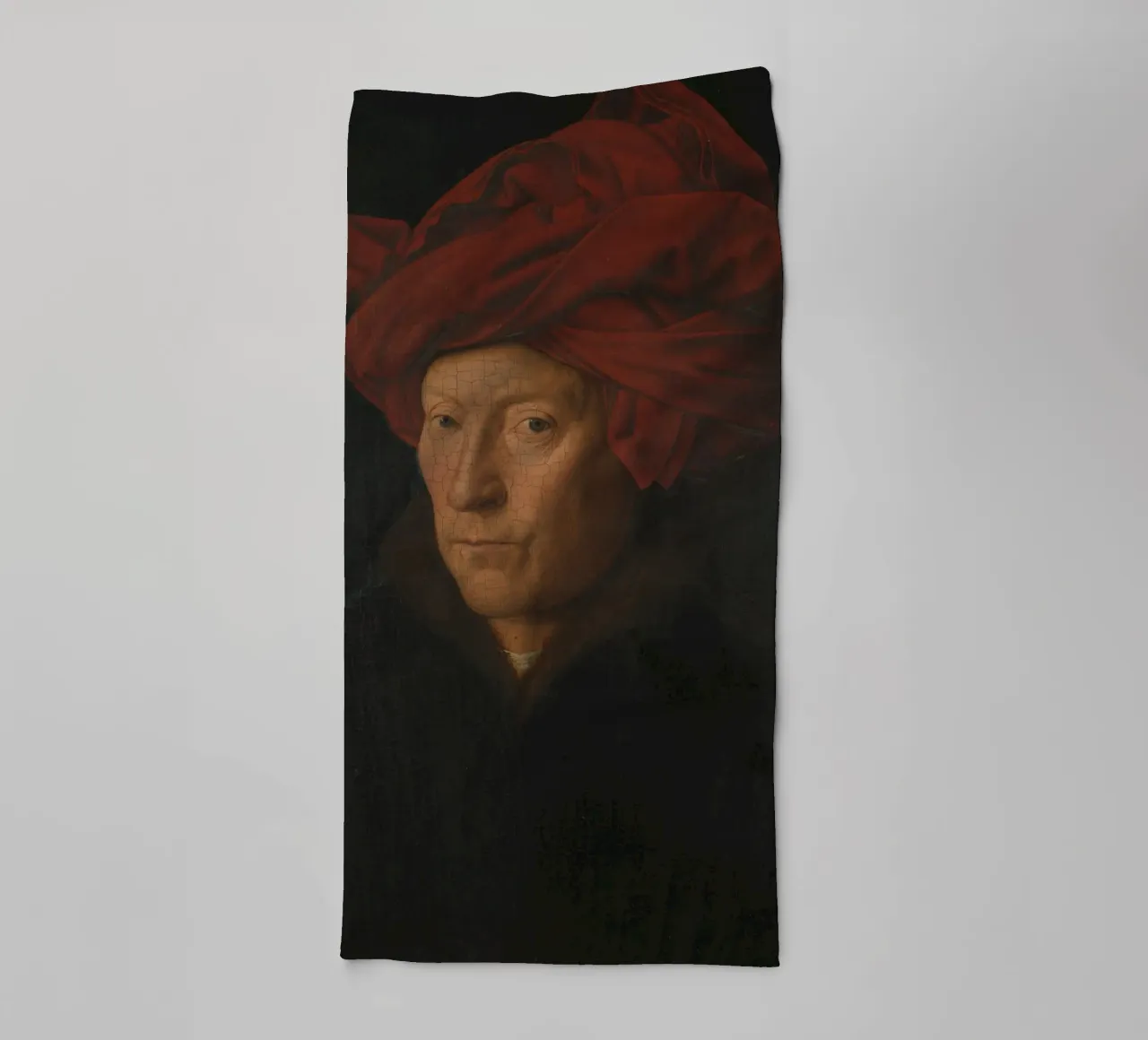 Jan Van Eyck - Portrait of a Man towel by William Store