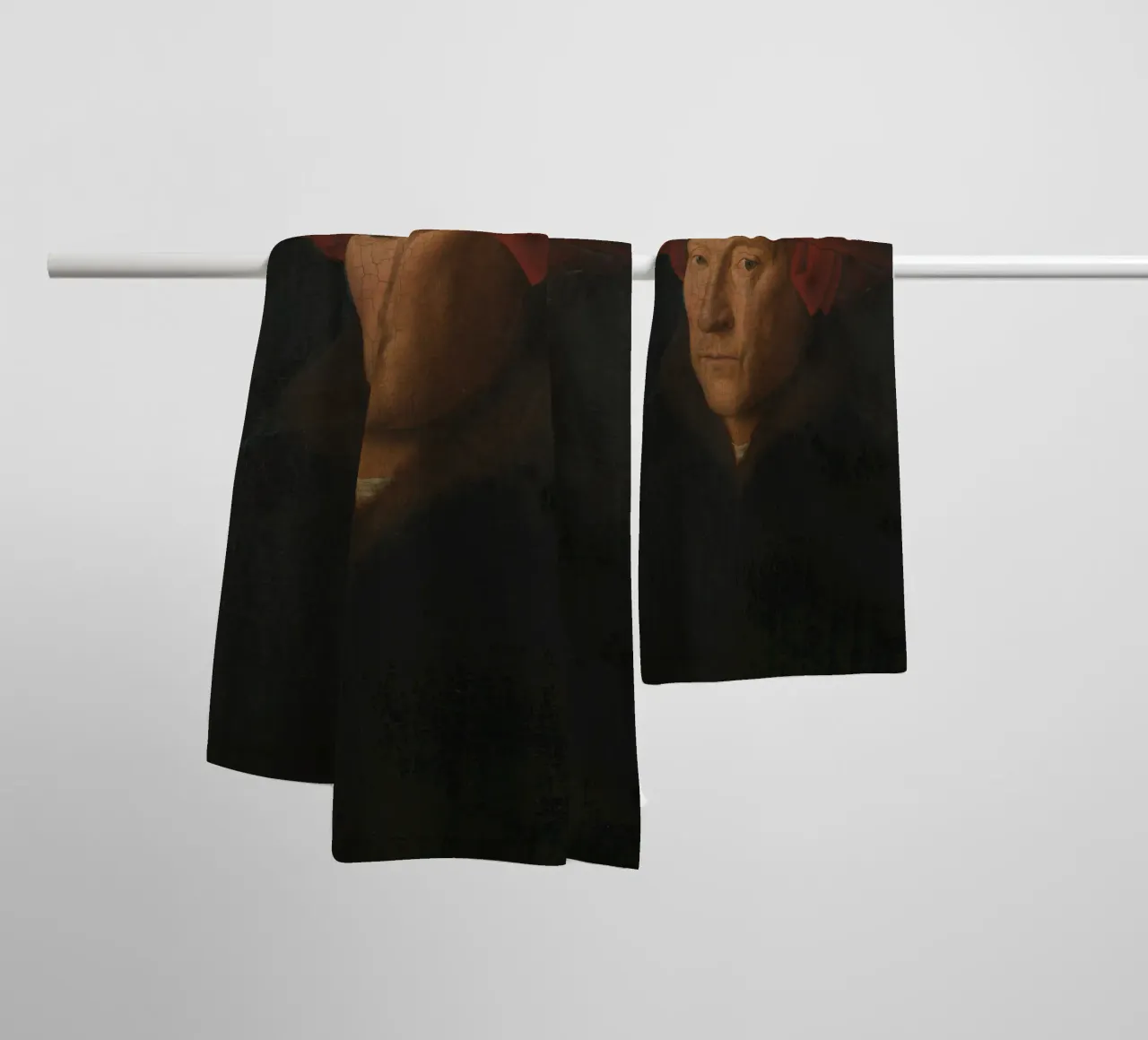 Jan Van Eyck - Portrait of a Man towel by William Store