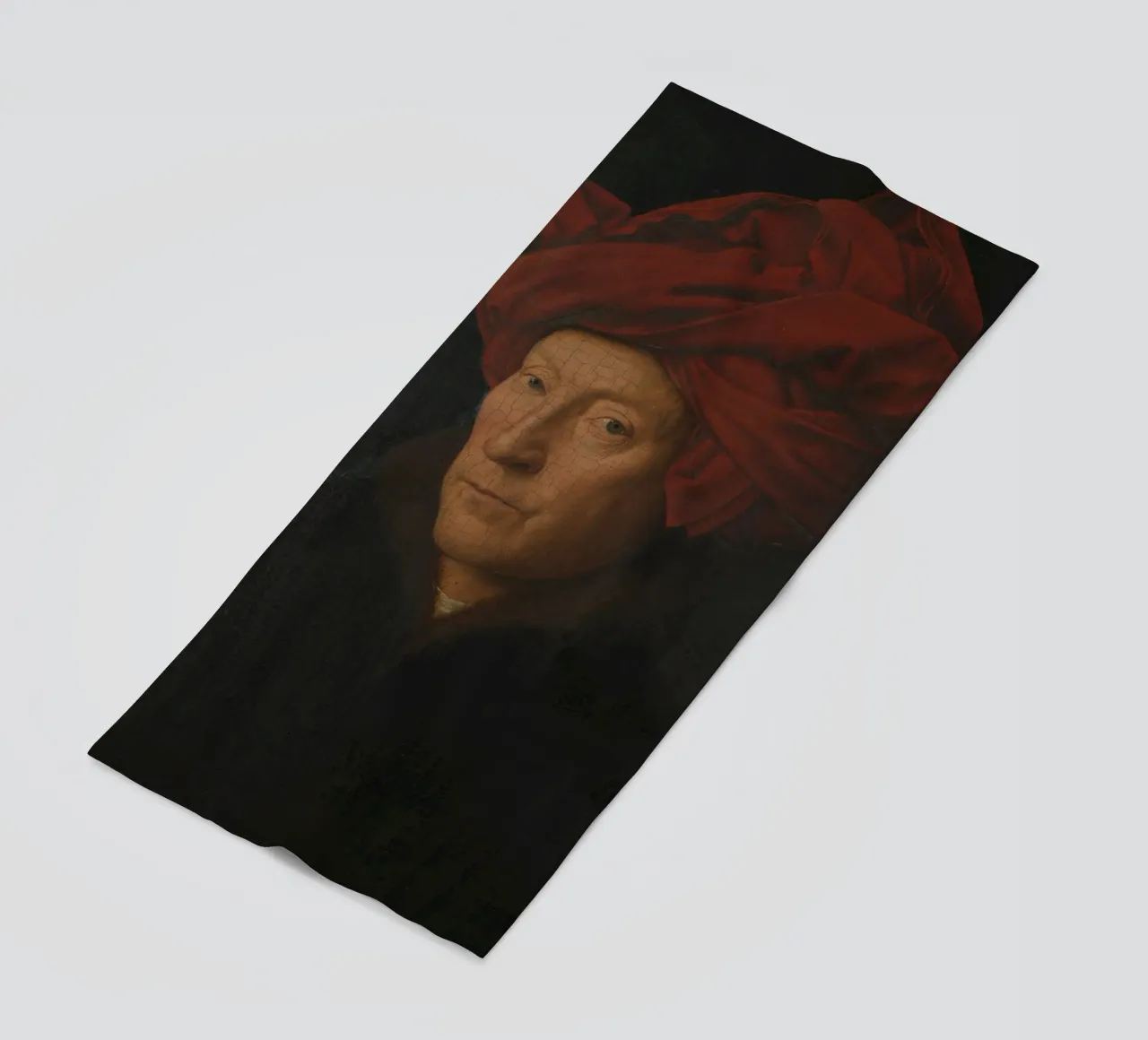 Jan Van Eyck - Portrait of a Man beach towel by William Store