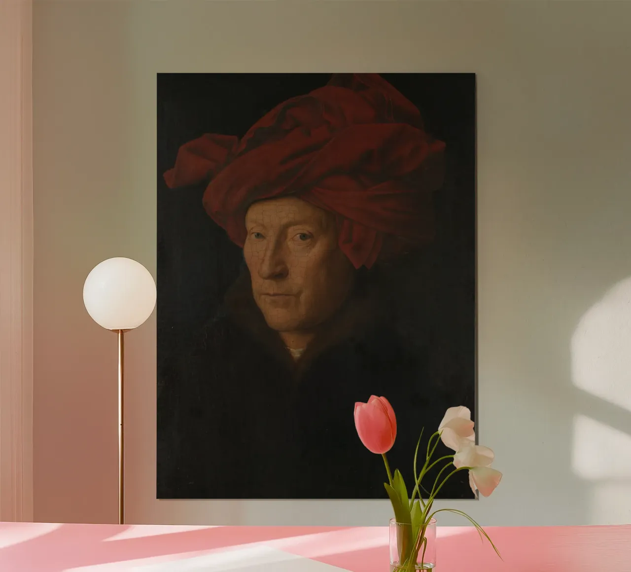 Jan Van Eyck - Ritratto di uomo poster con telaio in plastica da William Store