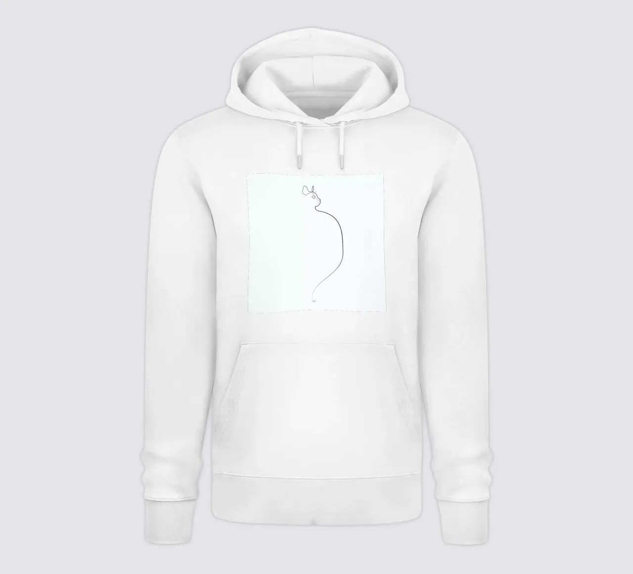 One Line Cat 0207 felpa con cappuccio da Quibe