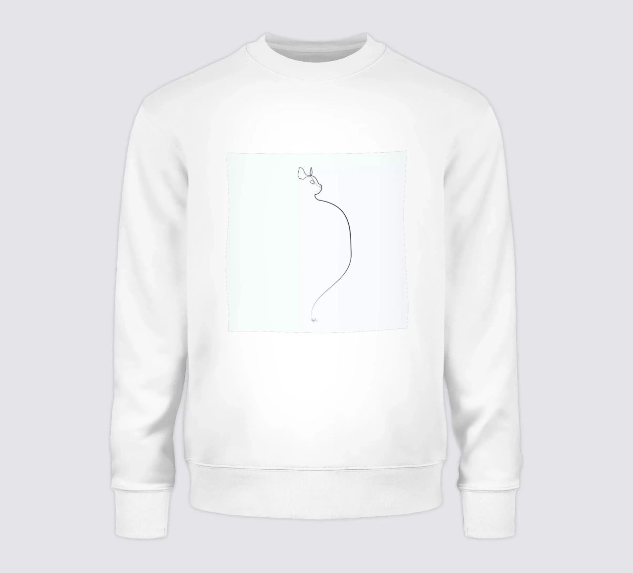 One Line Cat 0207 felpa da Quibe