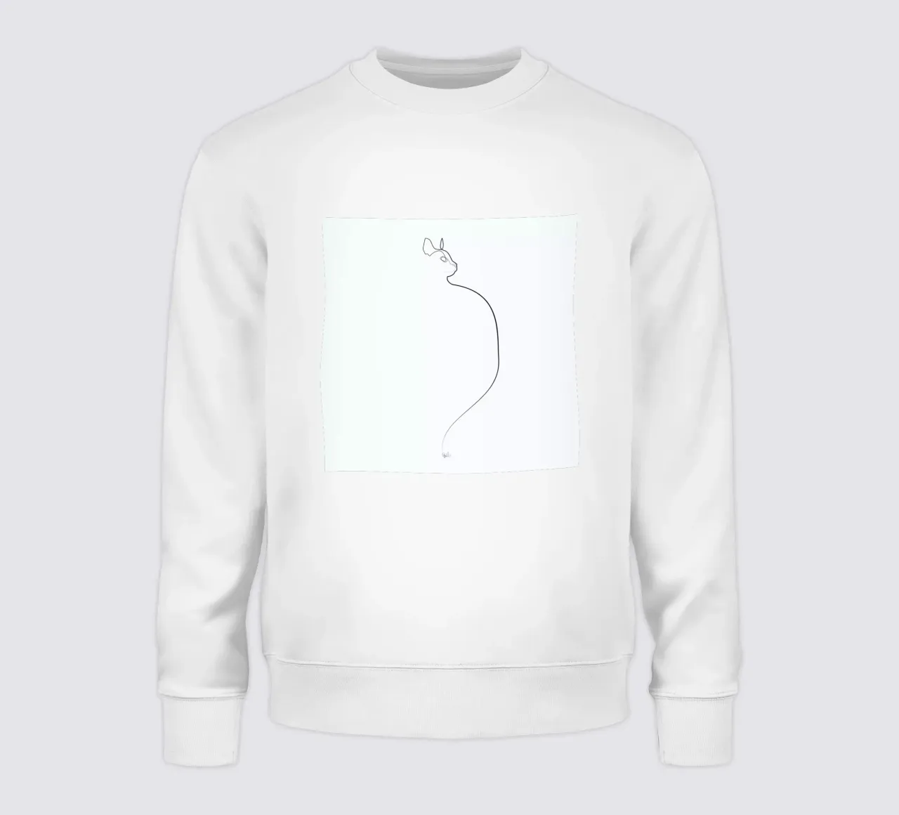 One Line Cat 0207 felpa da Quibe