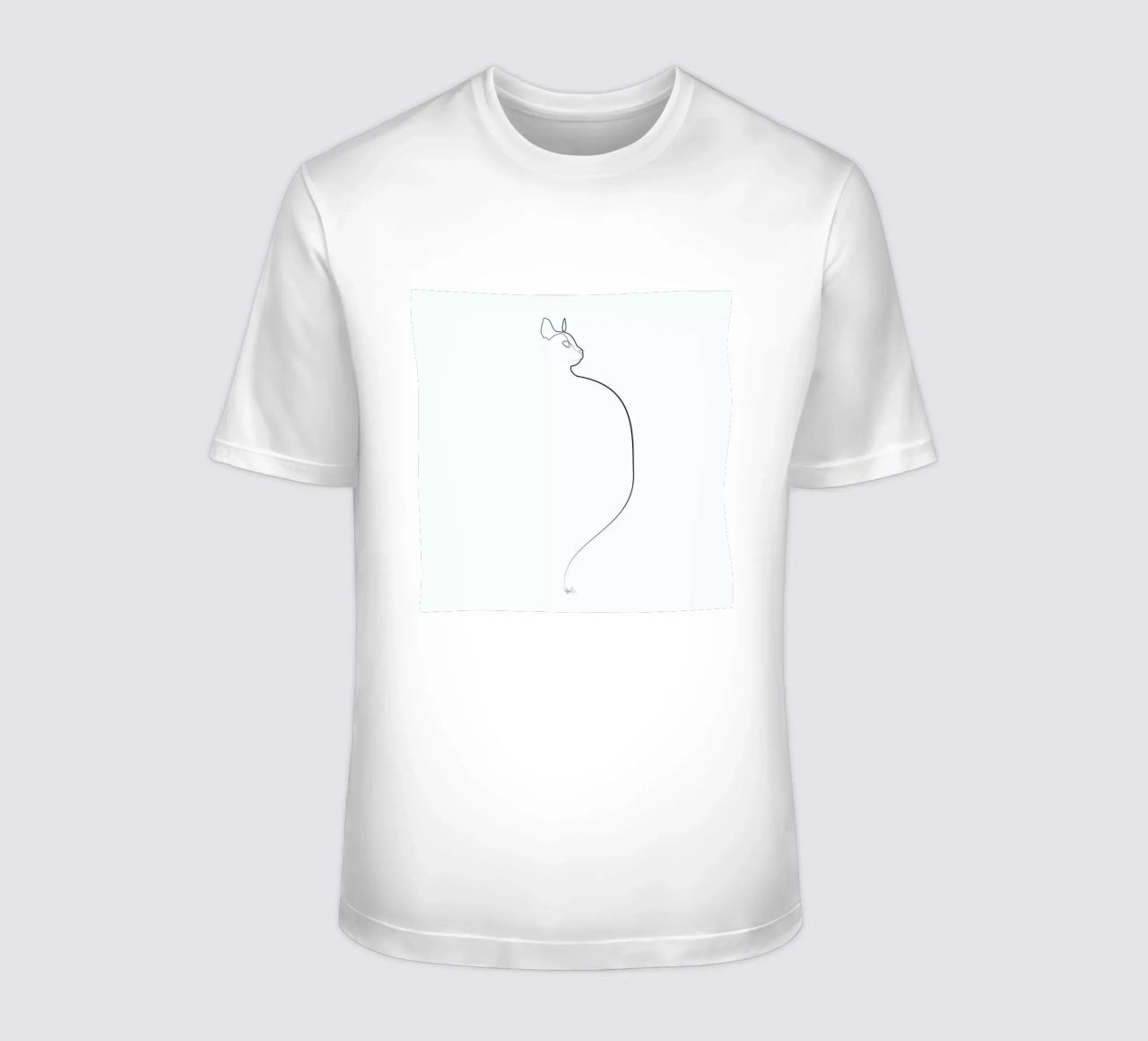 One Line Cat 0207 t-shirt da Quibe