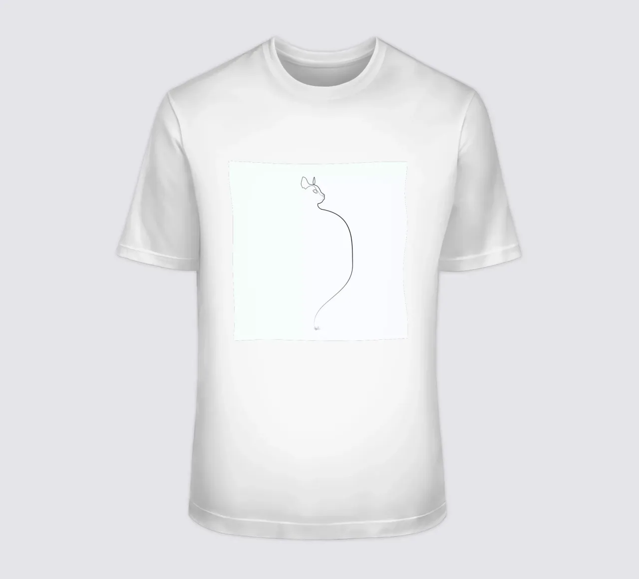 One Line Cat 0207 t-shirt da Quibe