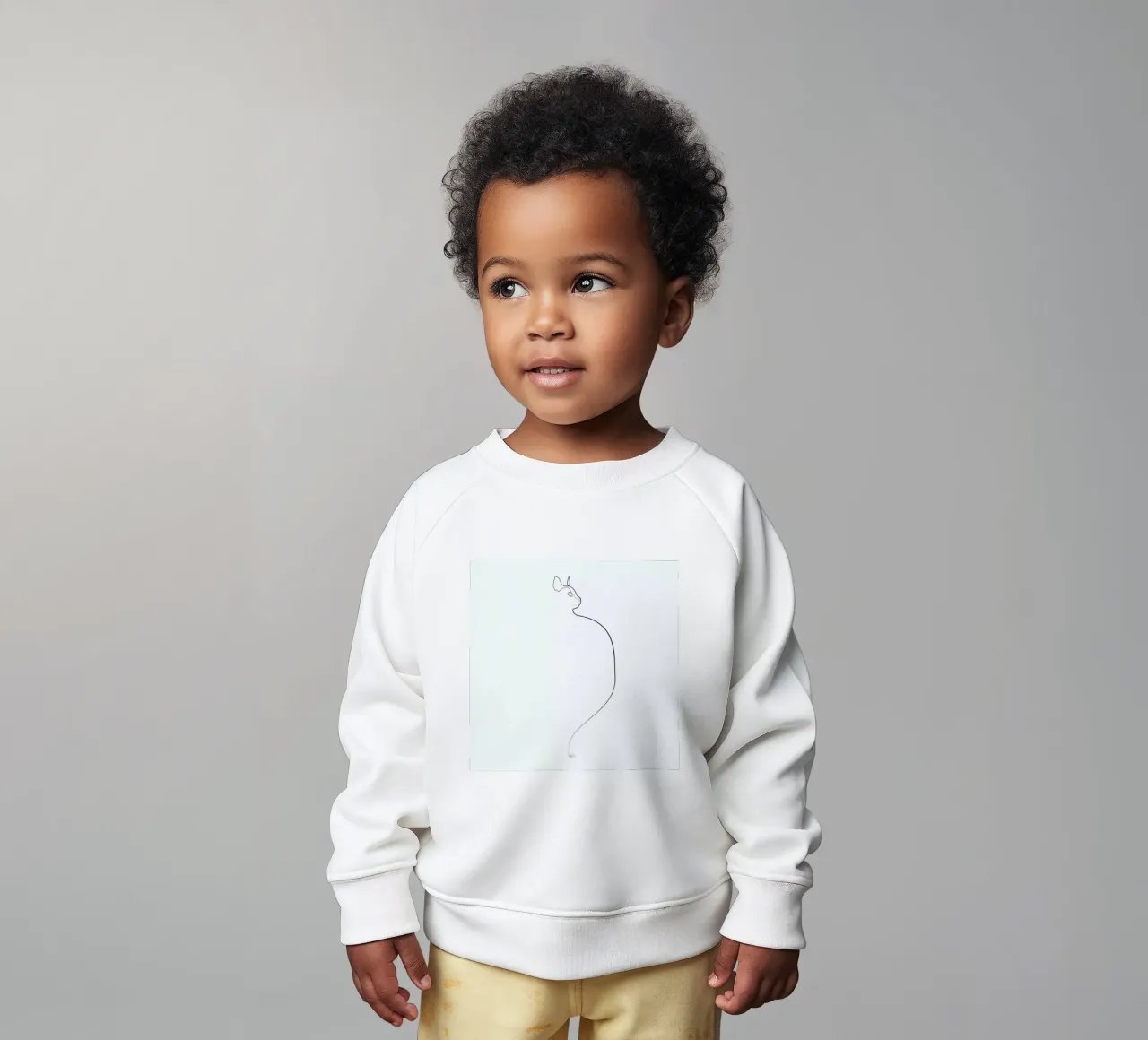 One Line Cat 0207 Baby Sweatshirt von Quibe