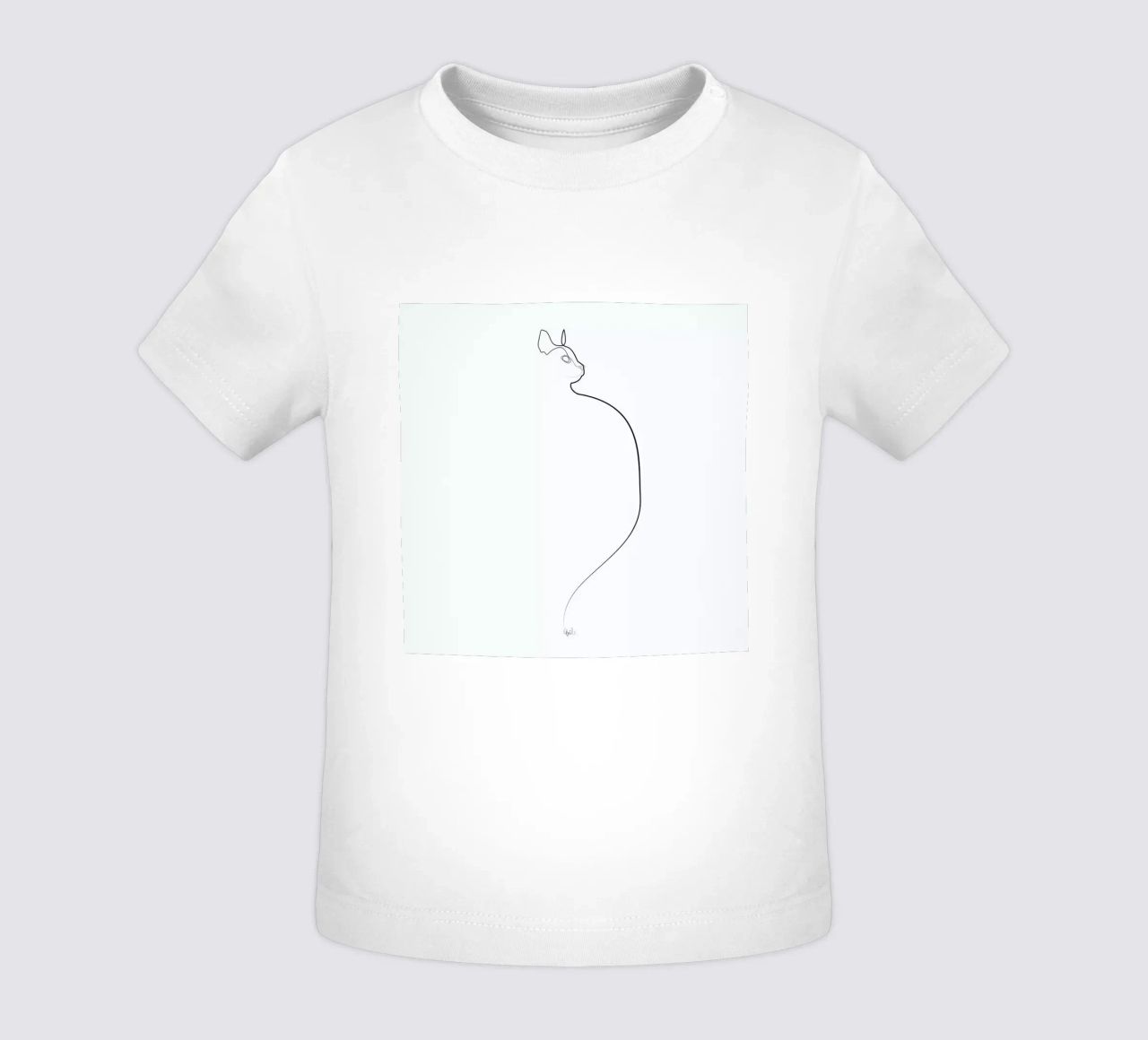 One Line Cat 0207 maglietta neonato da Quibe