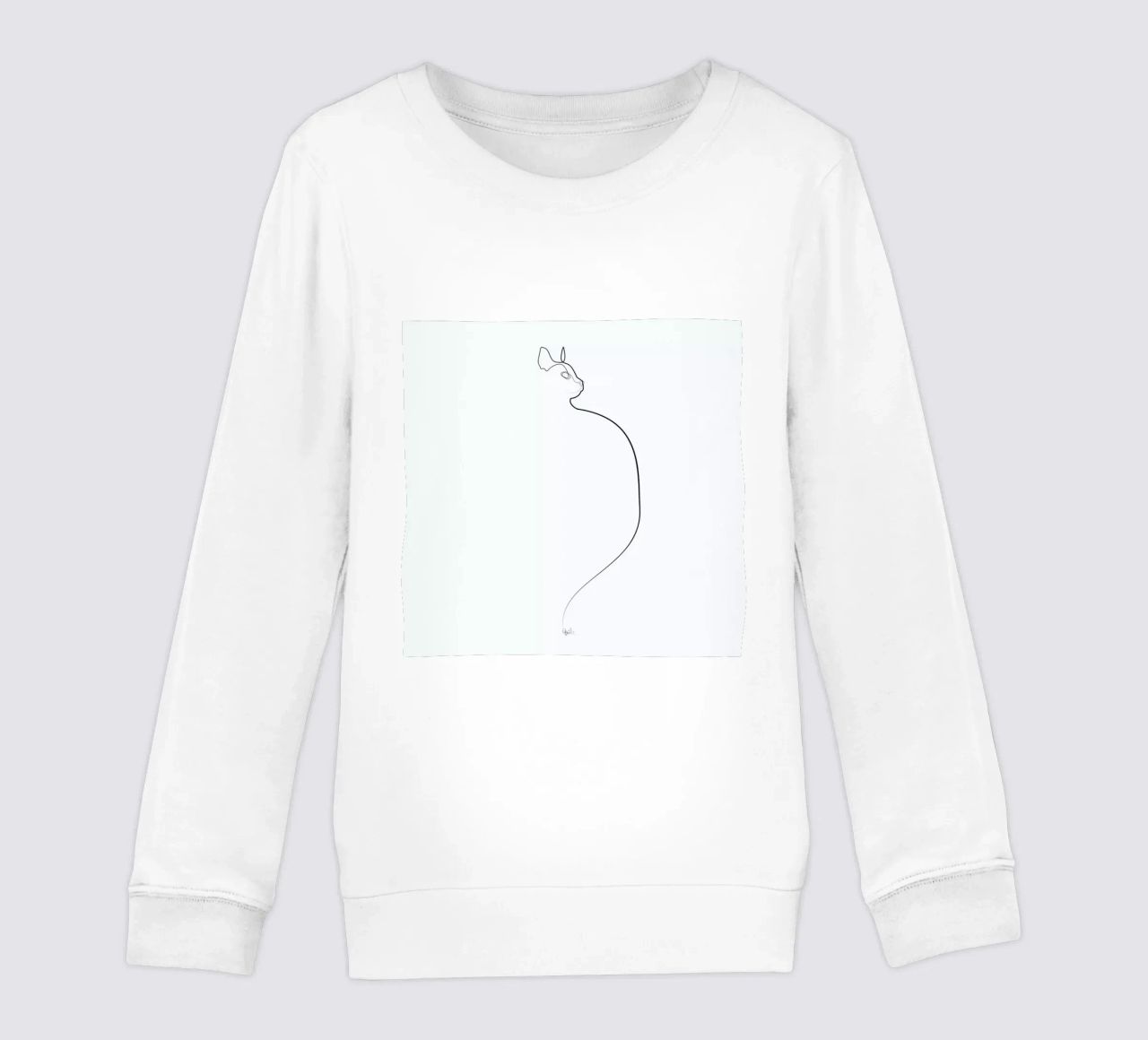 One Line Cat 0207 felpa bambino da Quibe