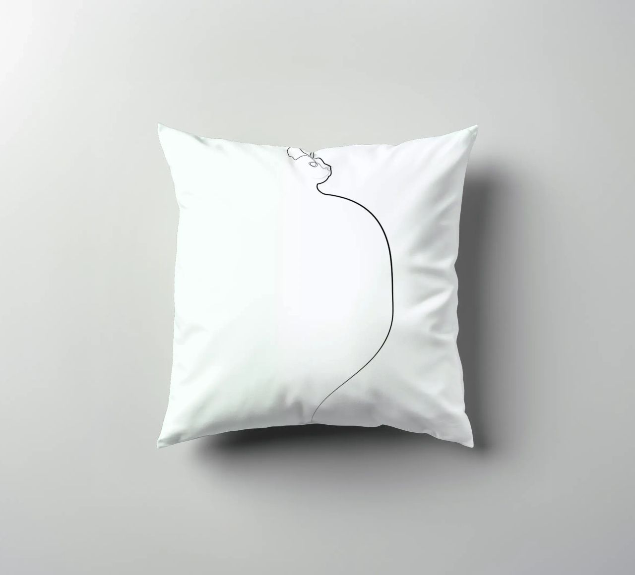 One Line Cat 0207 cuscino da Quibe