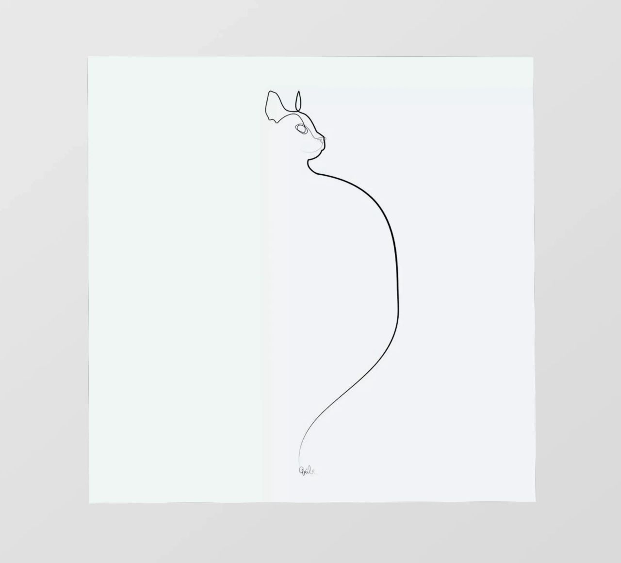 One Line Cat 0207 pellicola backlit da Quibe