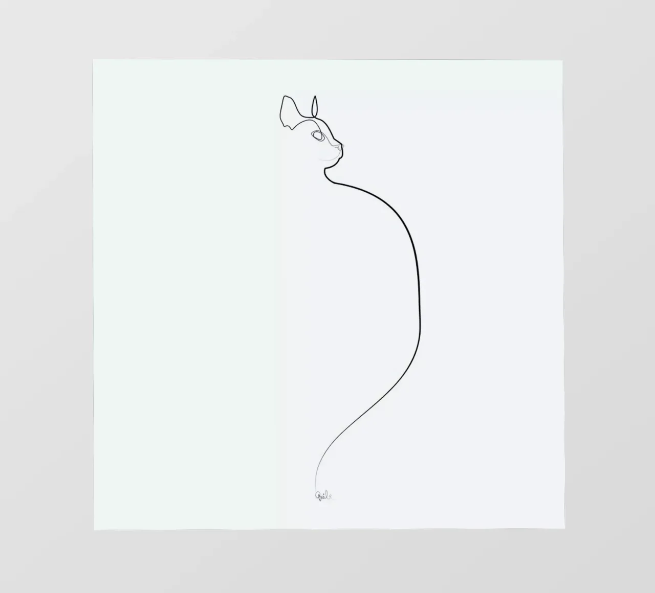 One Line Cat 0207 pellicola backlit da Quibe