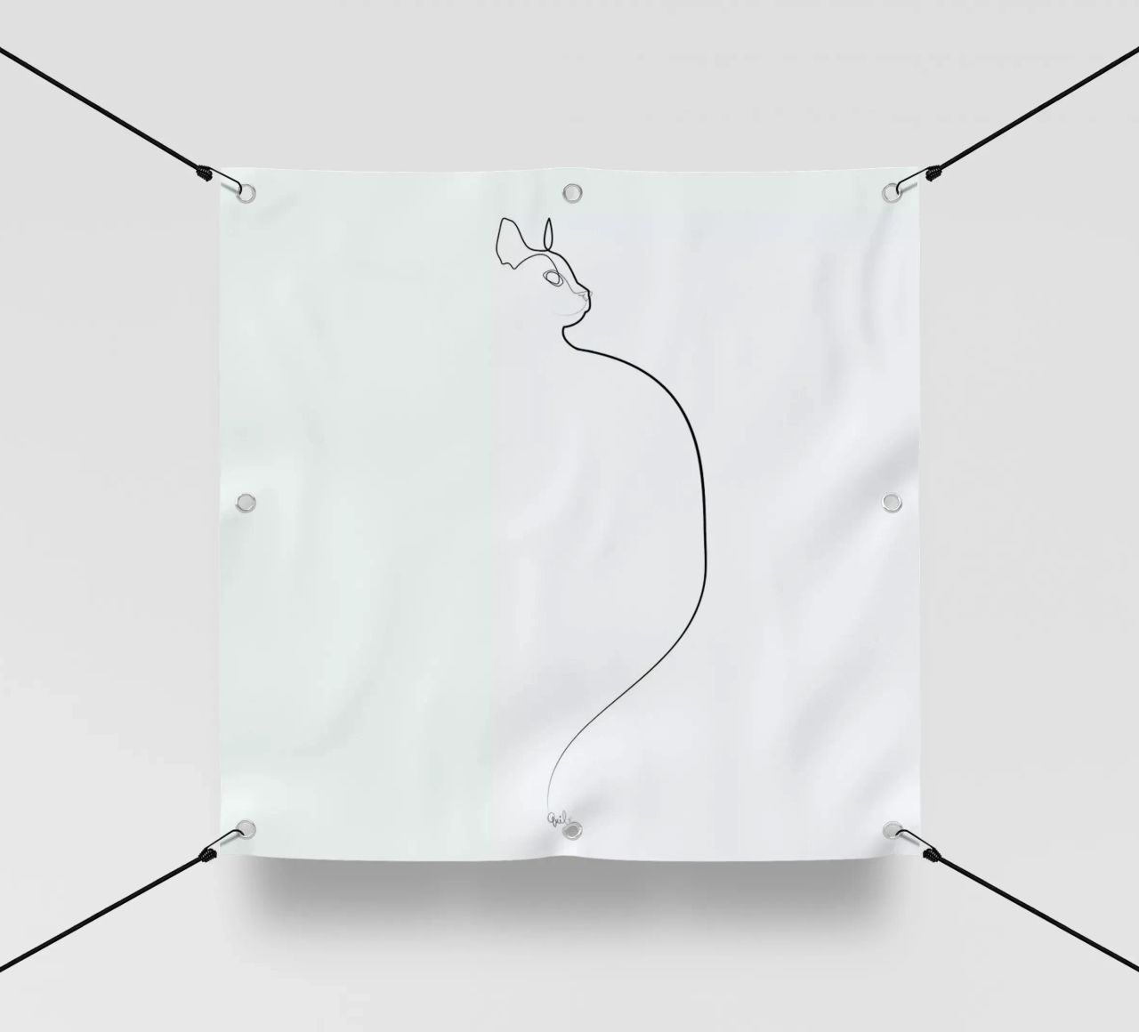One Line Cat 0207 telo in pvc da Quibe