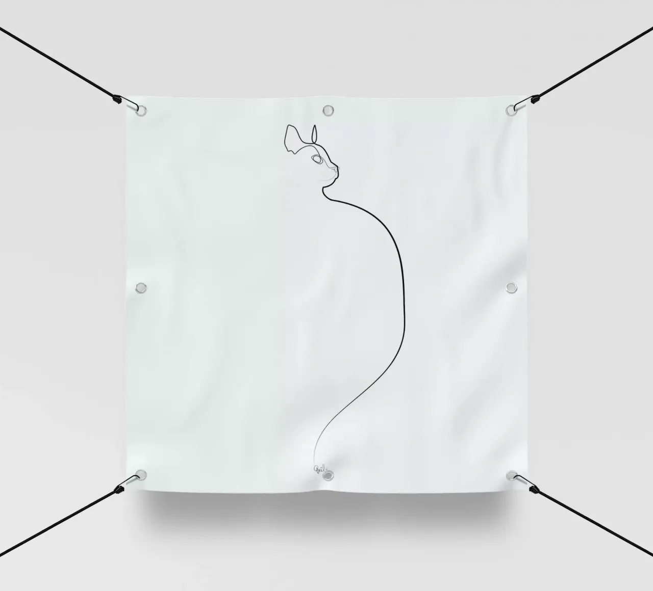 One Line Cat 0207 telo in pvc da Quibe