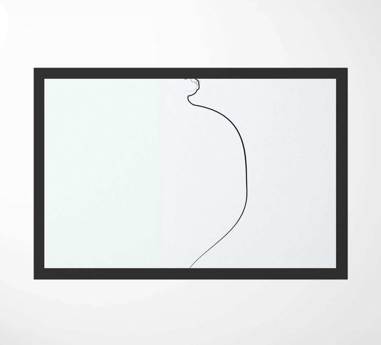 One Line Cat 0207 doormat by Quibe