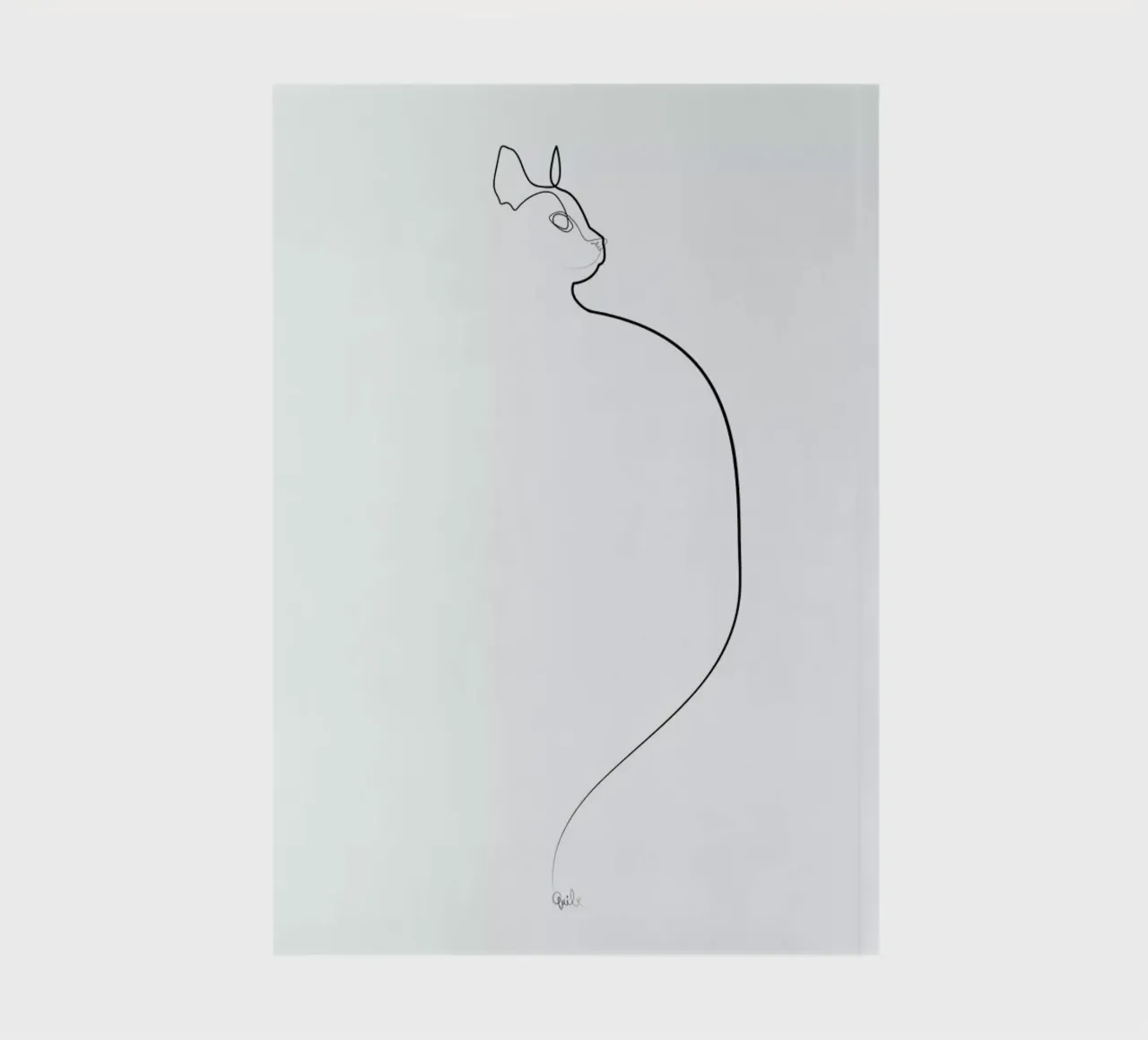 One Line Cat 0207 notebook by Quibe