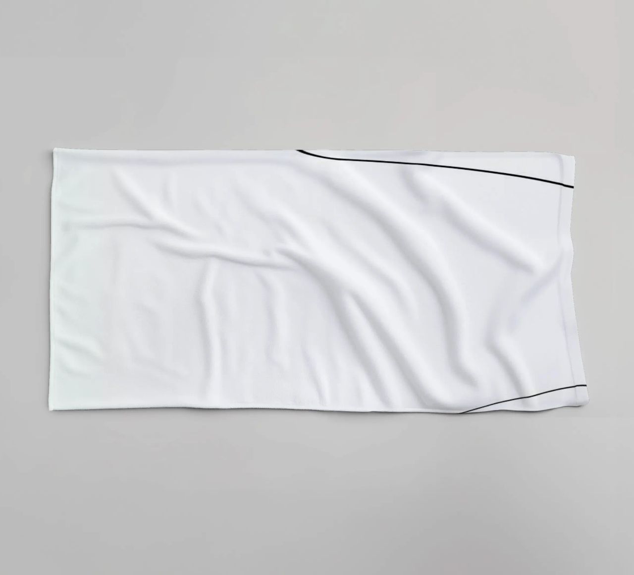 One Line Cat 0207 towel by Quibe