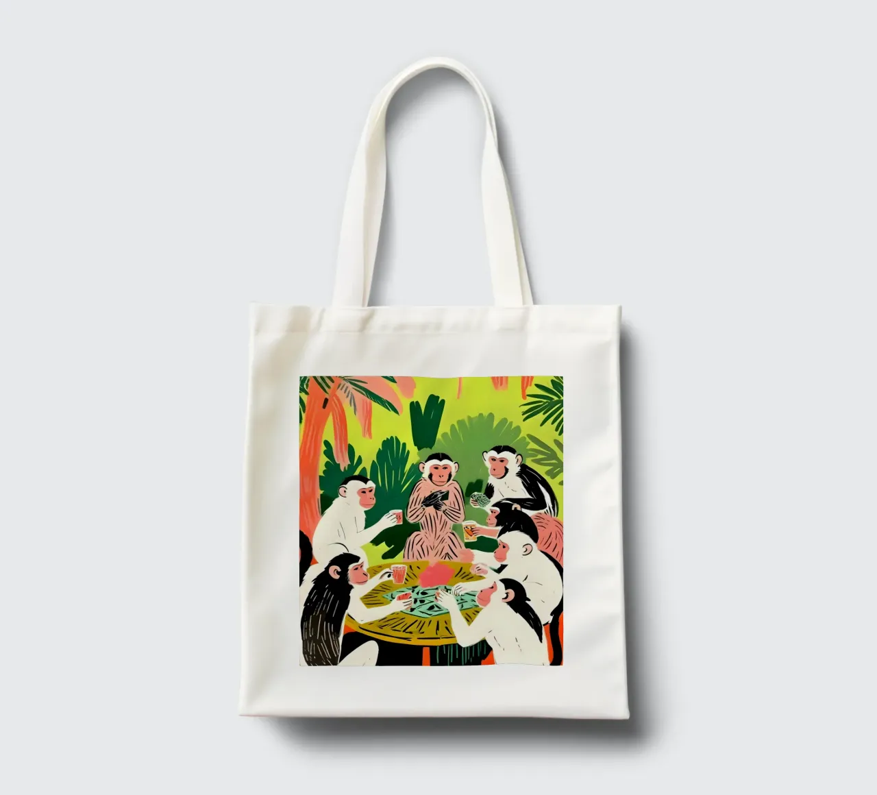 Monkey Poker e Royal Flush borsa in juta da 83oranges