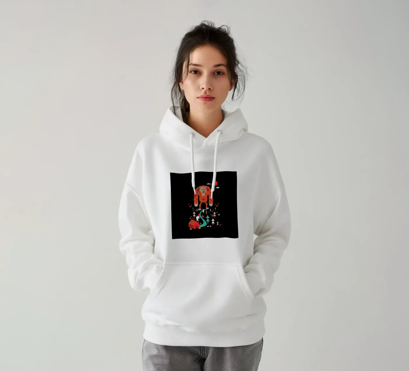 Wolf felpa con cappuccio da Petros Afshar