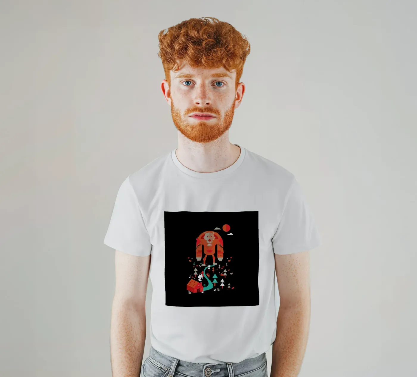 Wolf t-shirt da Petros Afshar