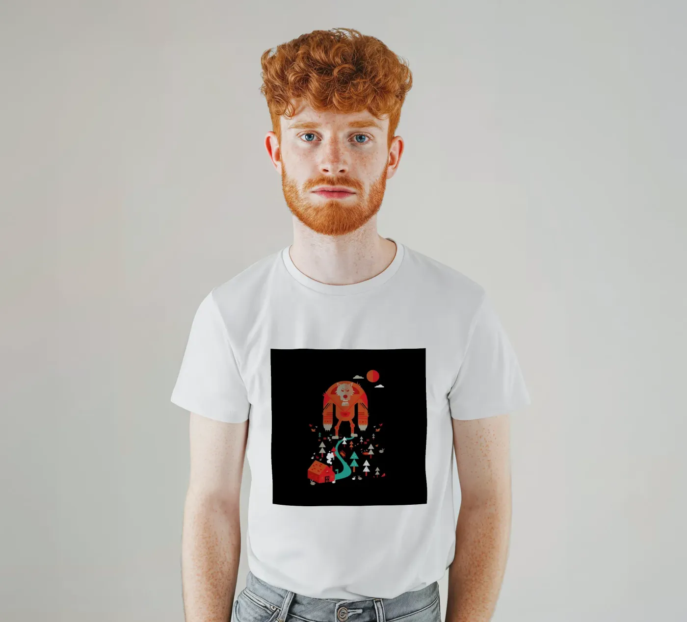 Wolf t-shirt da Petros Afshar