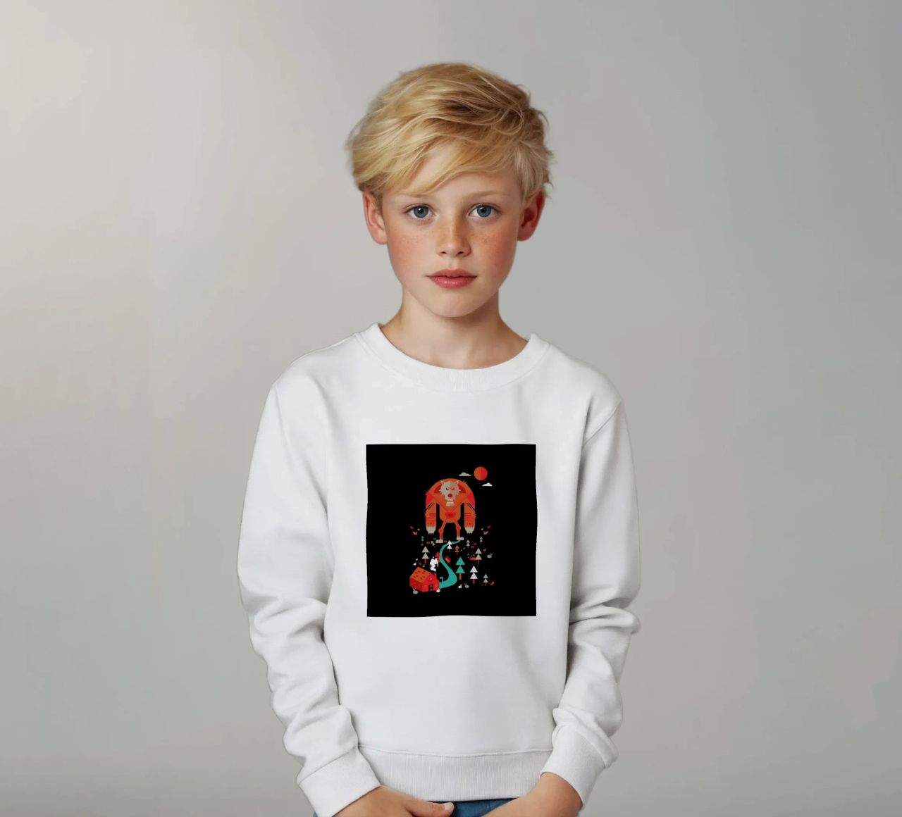 Wolf kinder sweatshirt van Petros Afshar