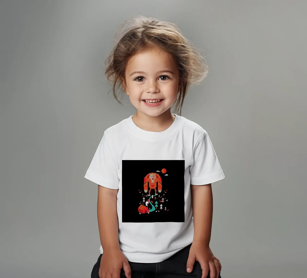 Wolf Kinder T-Shirt von Petros Afshar