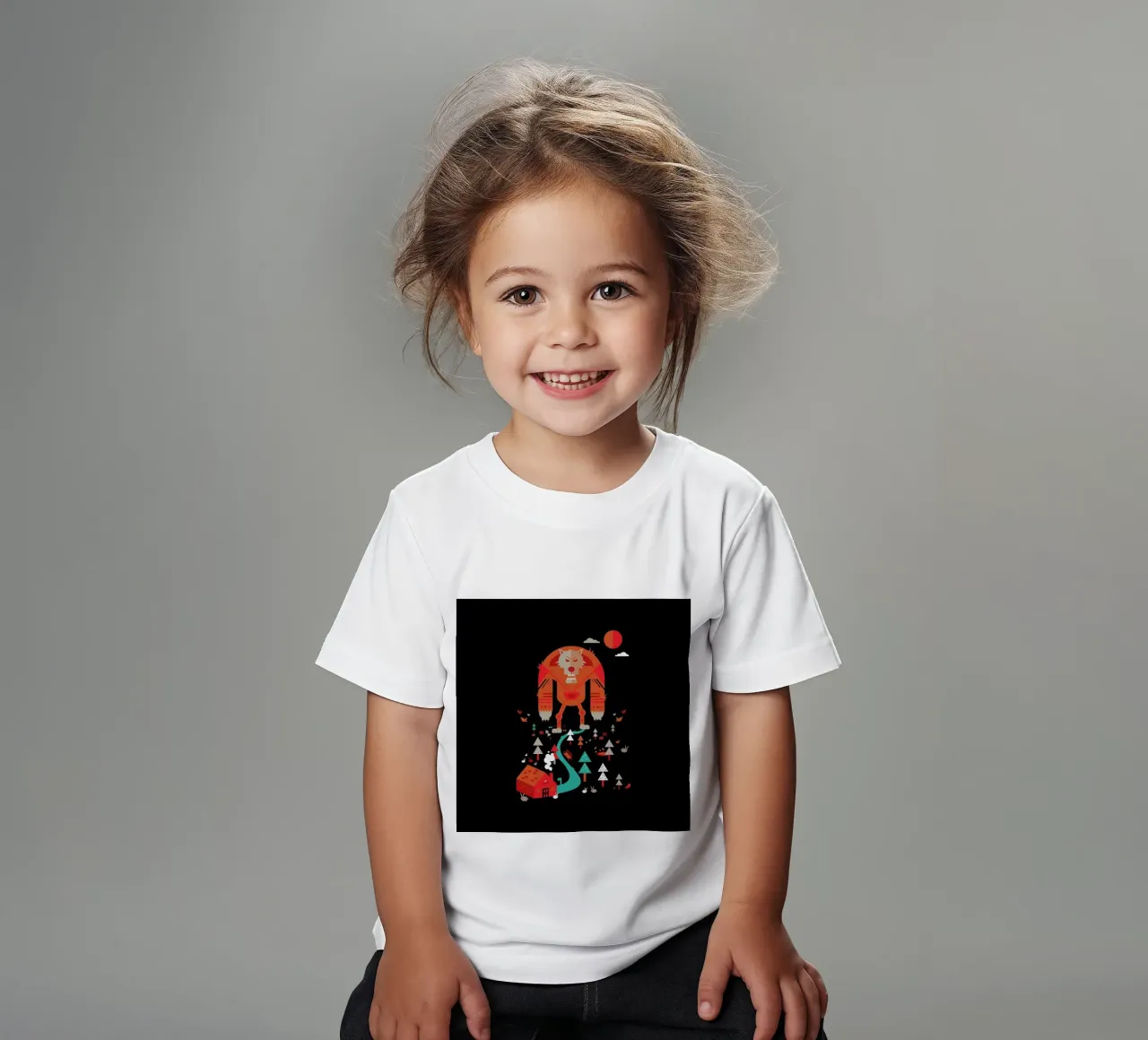 Wolf Kinder T-Shirt von Petros Afshar