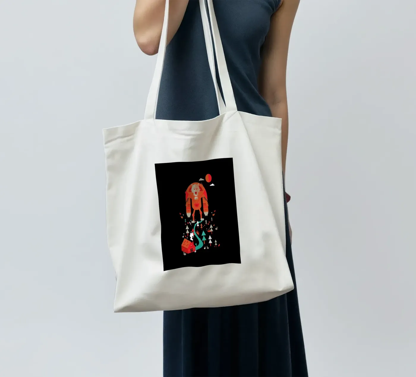 Wolf tote bag by Petros Afshar