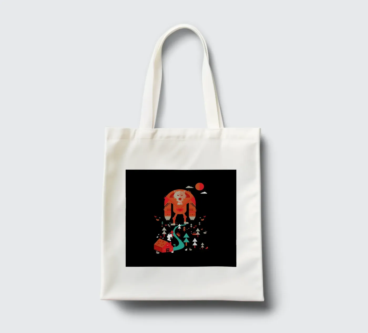 Wolf tote bag by Petros Afshar