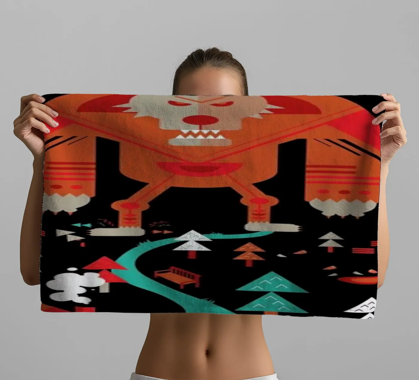 Wolf badhanddoek van Petros Afshar