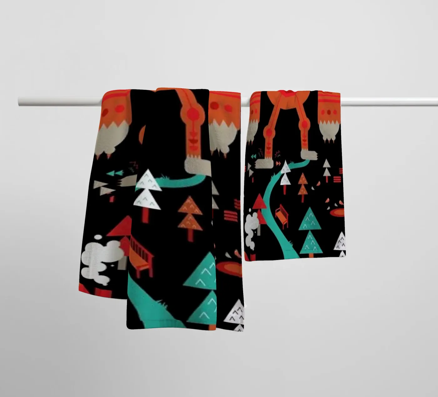 Wolf badhanddoek van Petros Afshar