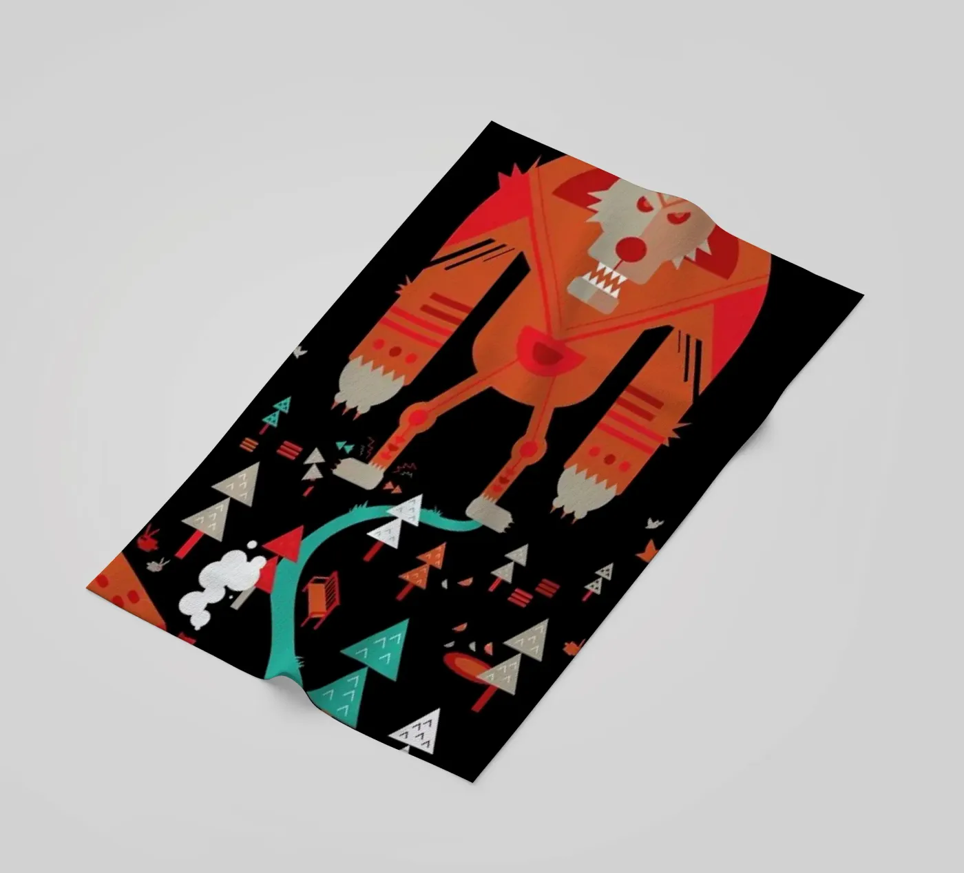 Wolf strandhanddoek van Petros Afshar