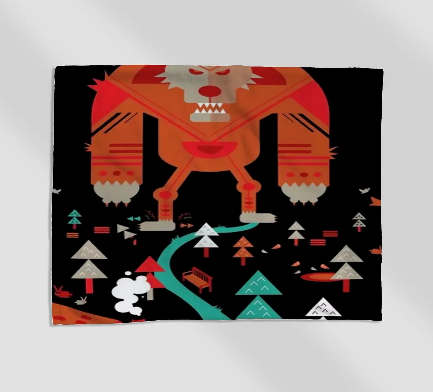 Wolf strandhanddoek van Petros Afshar
