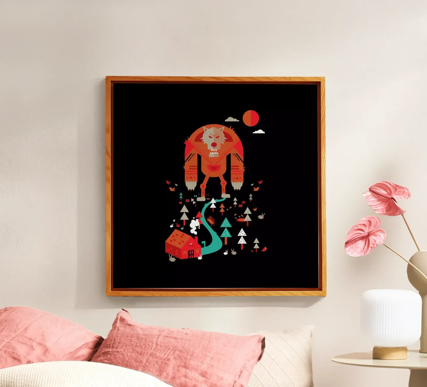 Wolf Acryl-Glas von Petros Afshar