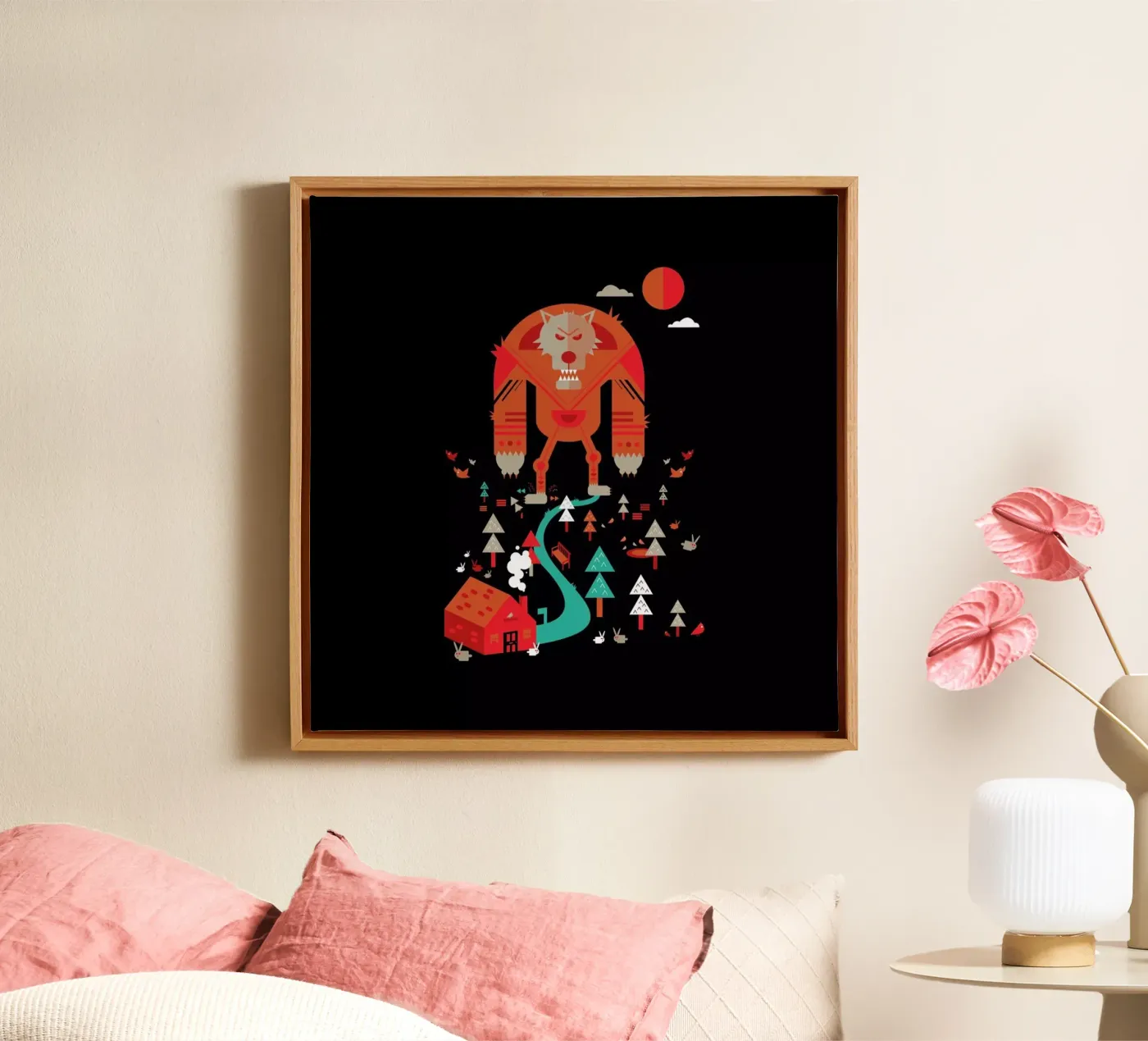 Wolf canvas by Petros Afshar